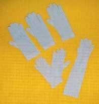Gloves White 12" S M L XL
