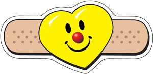 Heart Smiley Face Bandaid
